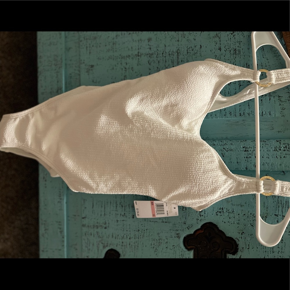 Brand new w/tags white Michael Kors swimsuit size 10